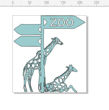Zoo  Animals Giraffe,crocodiles,snakes  220 x 230.mm